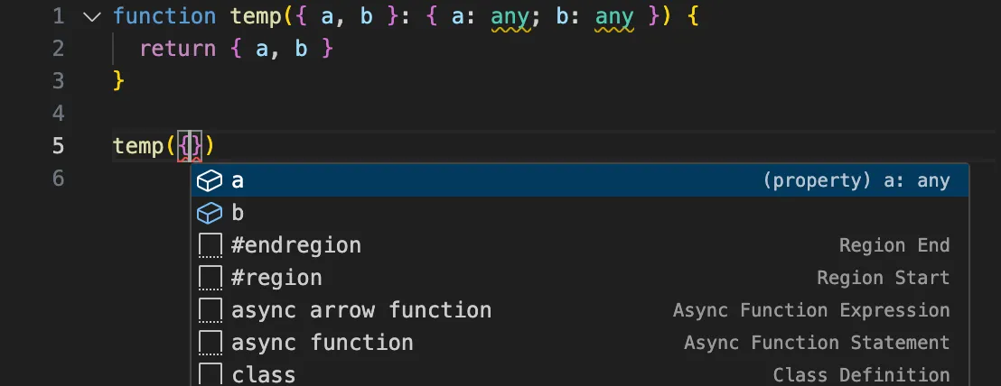 개선 코드의 any 타입