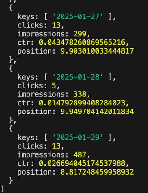 Search Console 코드 지표 1